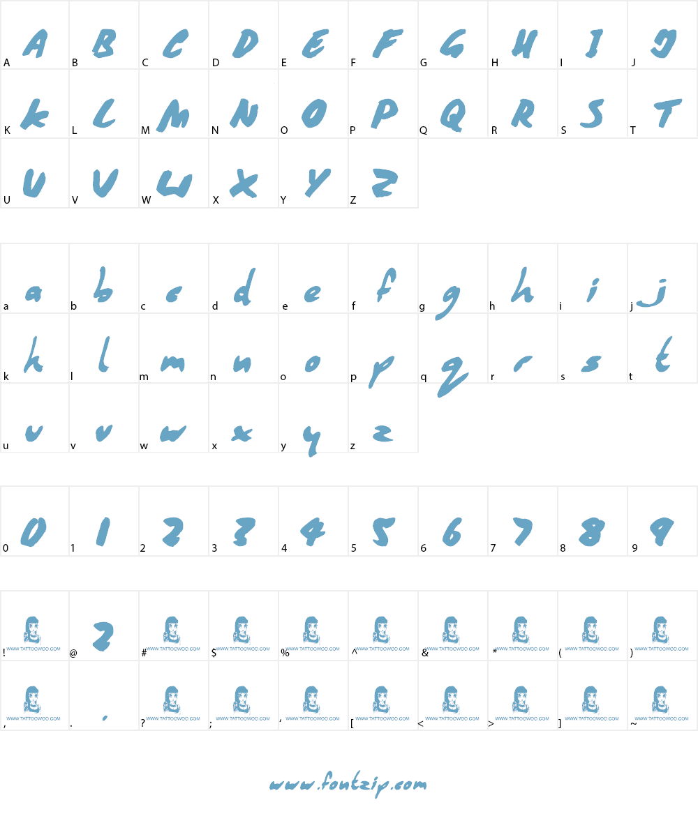 Coffee Mocha Font Character